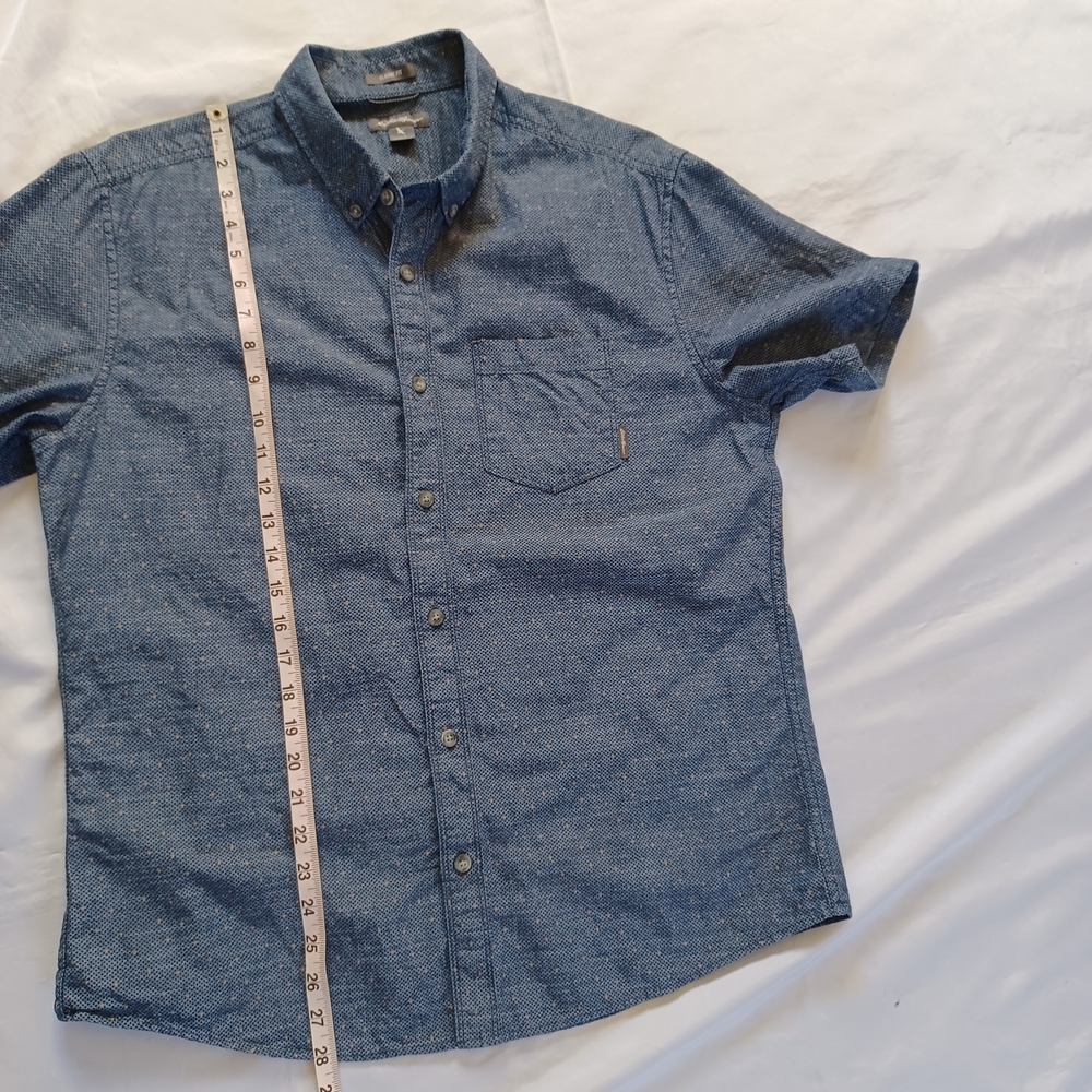 Eddie Bauer Mens Casual Button Down Shirt Classic Fit Short Sleeve Cotton Size L - Picture 7 of 9
